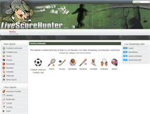 Tablet Screenshot of livescorehunter.com
